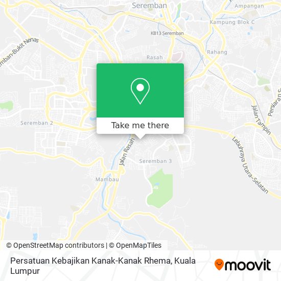 Peta Persatuan Kebajikan Kanak-Kanak Rhema