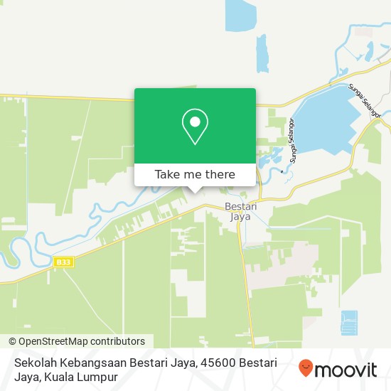 Peta Sekolah Kebangsaan Bestari Jaya, 45600 Bestari Jaya