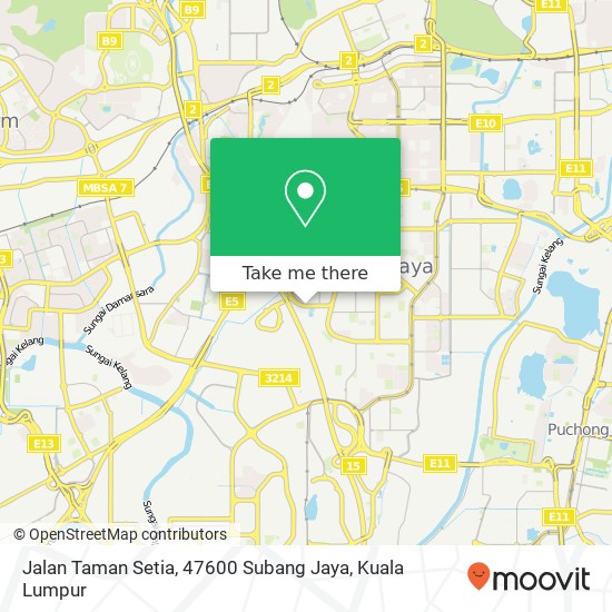 Jalan Taman Setia, 47600 Subang Jaya map