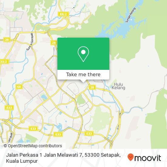 Peta Jalan Perkasa 1 Jalan Melawati 7, 53300 Setapak