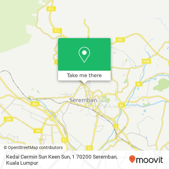 Kedai Cermin Sun Keen Sun, 1 70200 Seremban map