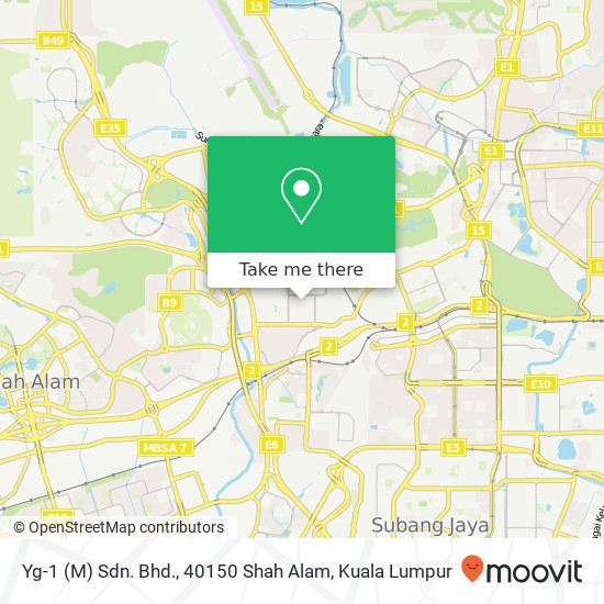 Yg-1 (M) Sdn. Bhd., 40150 Shah Alam map