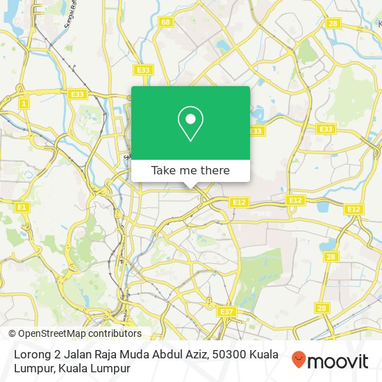 Peta Lorong 2 Jalan Raja Muda Abdul Aziz, 50300 Kuala Lumpur