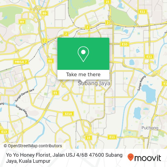 Yo Yo Honey Florist, Jalan USJ 4 / 6B 47600 Subang Jaya map