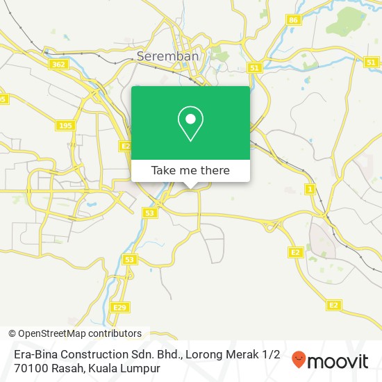 Peta Era-Bina Construction Sdn. Bhd., Lorong Merak 1 / 2 70100 Rasah