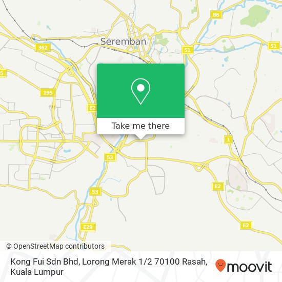 Peta Kong Fui Sdn Bhd, Lorong Merak 1 / 2 70100 Rasah
