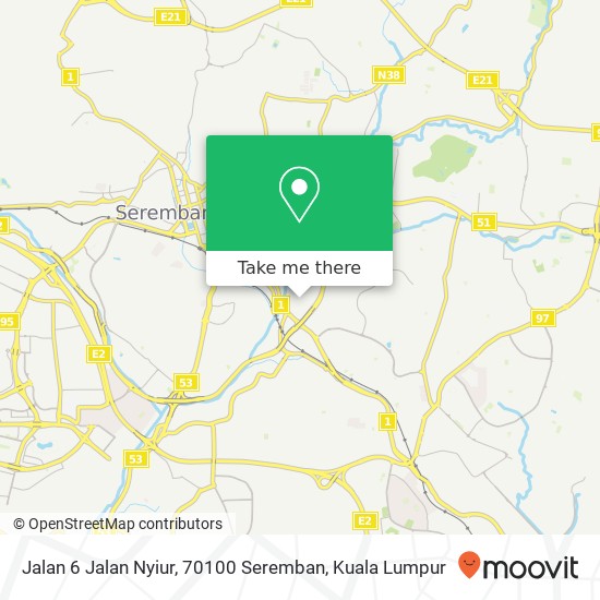 Jalan 6 Jalan Nyiur, 70100 Seremban map