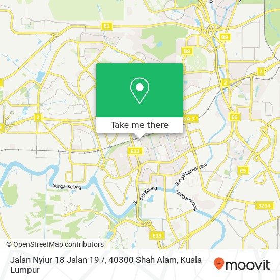 Peta Jalan Nyiur 18 Jalan 19 /, 40300 Shah Alam