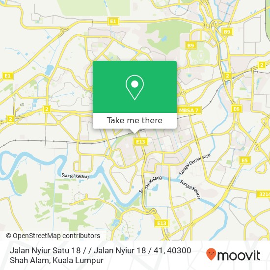 Jalan Nyiur Satu 18 / / Jalan Nyiur 18 / 41, 40300 Shah Alam map