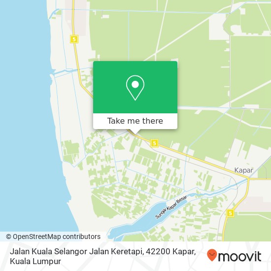 Peta Jalan Kuala Selangor Jalan Keretapi, 42200 Kapar