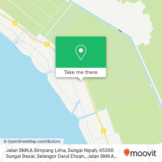 Jalan SMKA Simpang Lima, Sungai Nipah, 45300 Sungai Besar, Selangor Darul Ehsan., Jalan SMKA Simpang Lima, Sungai Nipah, 45300 Sungai Besar, Selangor Darul Ehsan. map