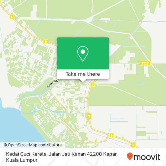 Peta Kedai Cuci Kereta, Jalan Jati Kanan 42200 Kapar