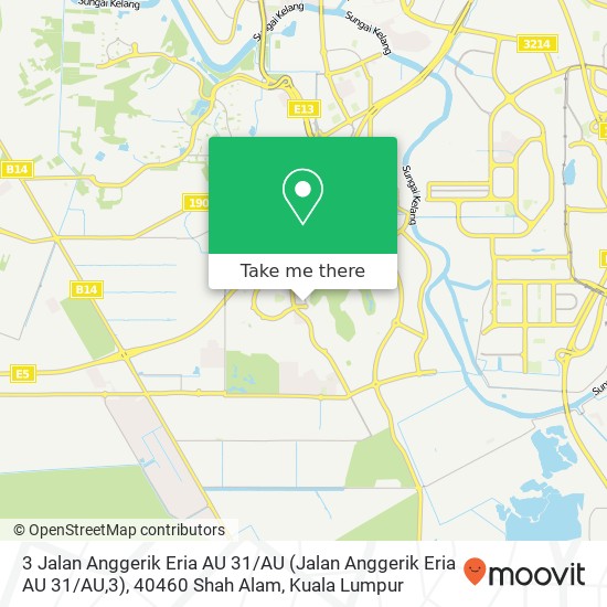 Peta 3 Jalan Anggerik Eria AU 31 / AU (Jalan Anggerik Eria AU 31 / AU,3), 40460 Shah Alam