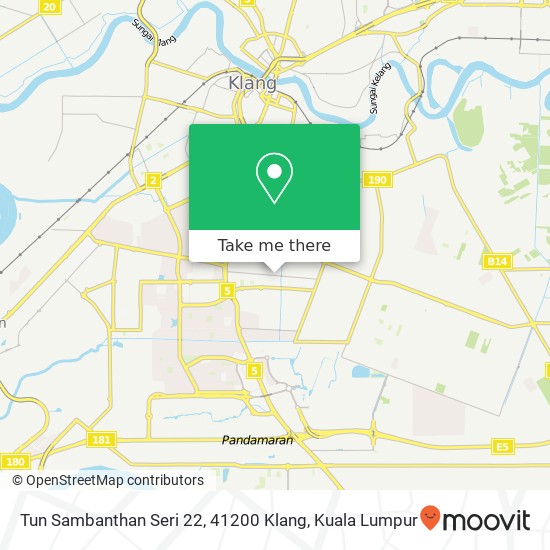 Peta Tun Sambanthan Seri 22, 41200 Klang