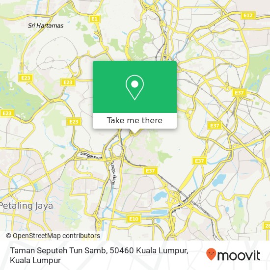 Peta Taman Seputeh Tun Samb, 50460 Kuala Lumpur
