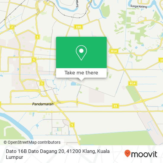Peta Dato 16B Dato Dagang 20, 41200 Klang