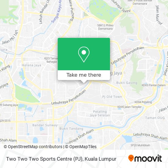 Two Two Two Sports Centre (PJ) map