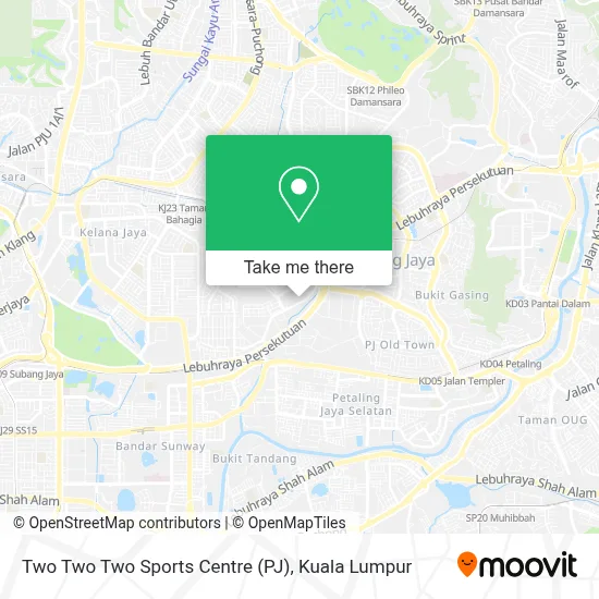 Two Two Two Sports Centre (PJ) map
