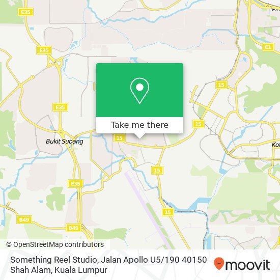 Something Reel Studio, Jalan Apollo U5 / 190 40150 Shah Alam map