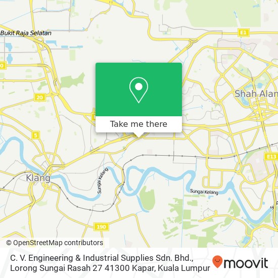 C. V. Engineering & Industrial Supplies Sdn. Bhd., Lorong Sungai Rasah 27 41300 Kapar map