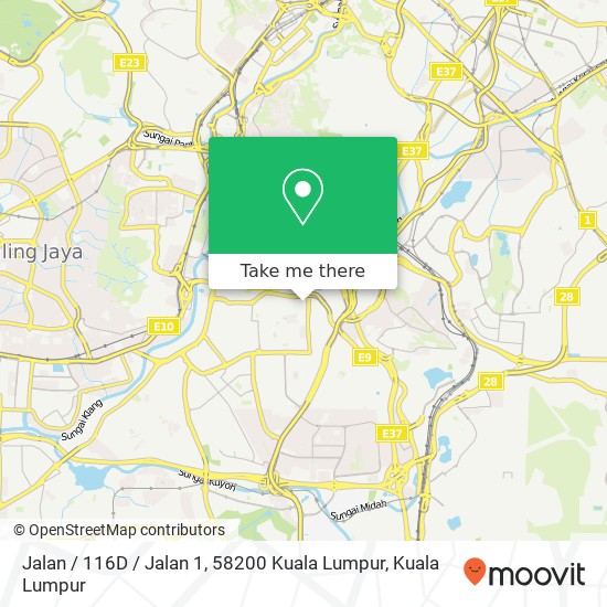 Jalan / 116D / Jalan 1, 58200 Kuala Lumpur map