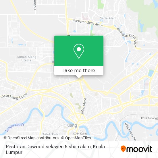 Peta Restoran Dawood seksyen 6 shah alam