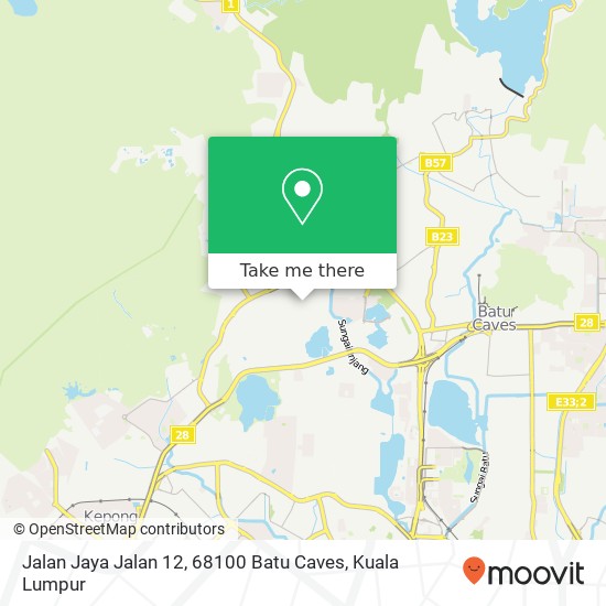 Peta Jalan Jaya Jalan 12, 68100 Batu Caves