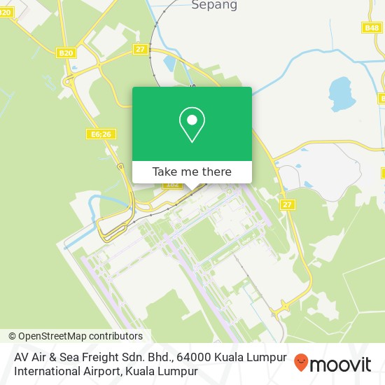 Peta AV Air & Sea Freight Sdn. Bhd., 64000 Kuala Lumpur International Airport