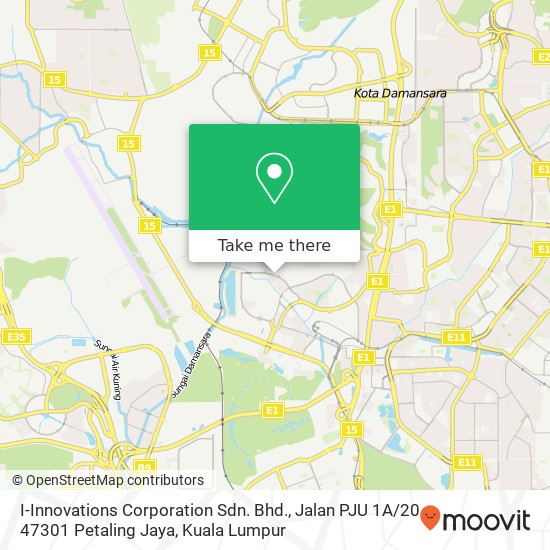 I-Innovations Corporation Sdn. Bhd., Jalan PJU 1A / 20 47301 Petaling Jaya map