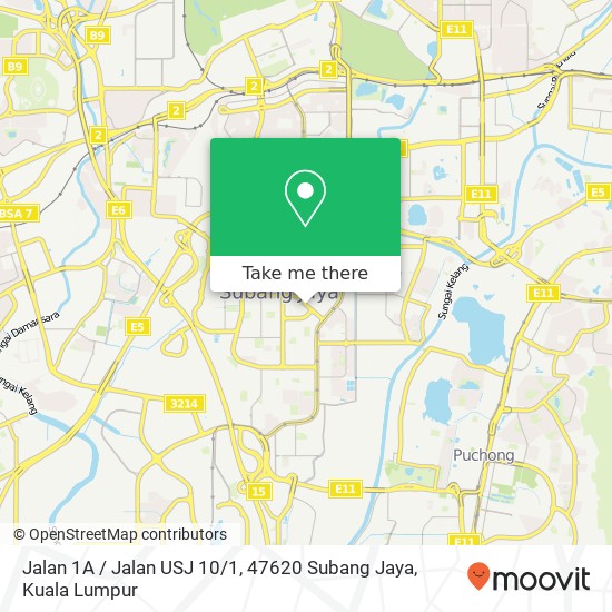 Jalan 1A / Jalan USJ 10 / 1, 47620 Subang Jaya map