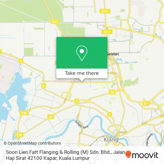 Peta Soon Lien Fatt Flanging & Rolling (M) Sdn. Bhd., Jalan Haji Sirat 42100 Kapar