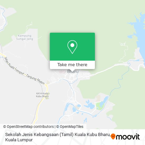 Peta Sekolah Jenis Kebangsaan (Tamil) Kuala Kubu Bharu