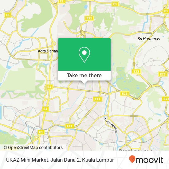 UKAZ Mini Market, Jalan Dana 2 map