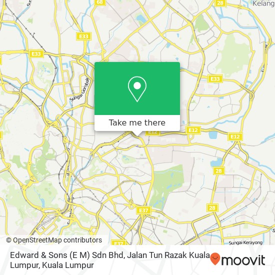 Edward & Sons (E M) Sdn Bhd, Jalan Tun Razak Kuala Lumpur map