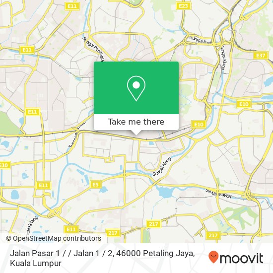 Jalan Pasar 1 / / Jalan 1 / 2, 46000 Petaling Jaya map