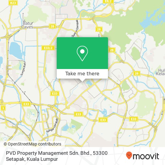 Peta PVD Property Management Sdn. Bhd., 53300 Setapak