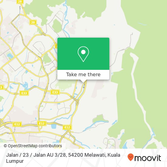 Jalan / 23 / Jalan AU 3 / 28, 54200 Melawati map