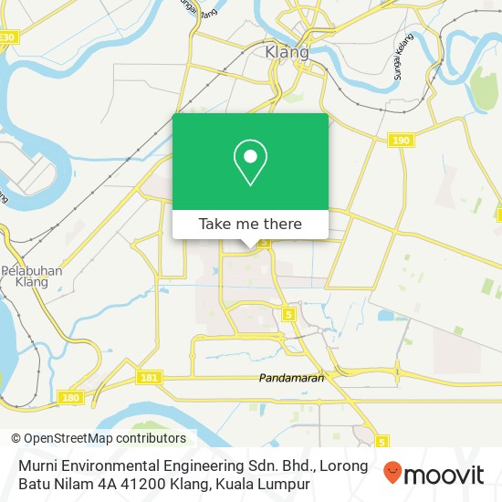 Peta Murni Environmental Engineering Sdn. Bhd., Lorong Batu Nilam 4A 41200 Klang
