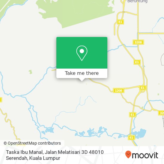 Peta Taska Ibu Manal, Jalan Melatisari 3D 48010 Serendah