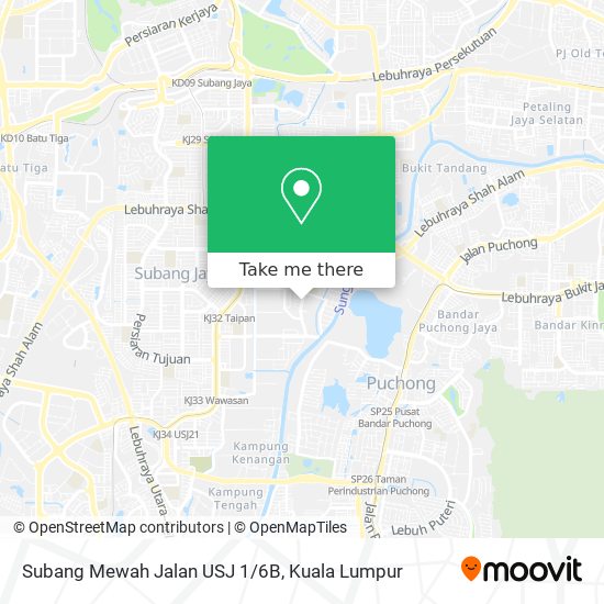 Peta Subang Mewah Jalan USJ 1/6B