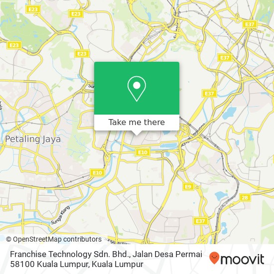 Franchise Technology Sdn. Bhd., Jalan Desa Permai 58100 Kuala Lumpur map