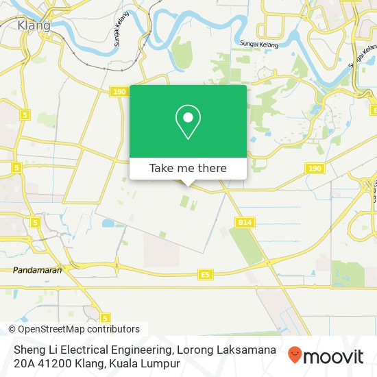 Peta Sheng Li Electrical Engineering, Lorong Laksamana 20A 41200 Klang
