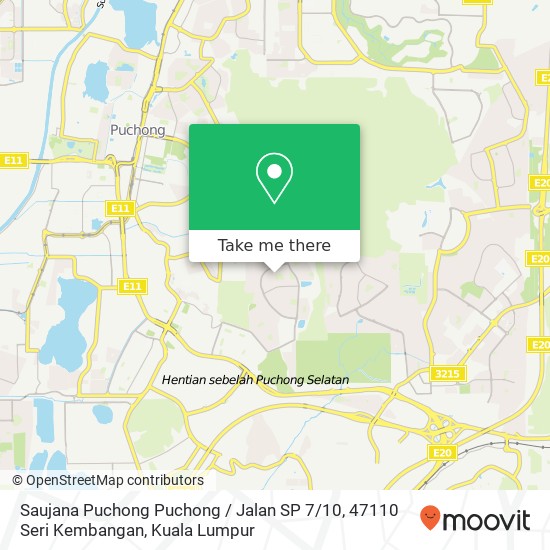 Peta Saujana Puchong Puchong / Jalan SP 7 / 10, 47110 Seri Kembangan