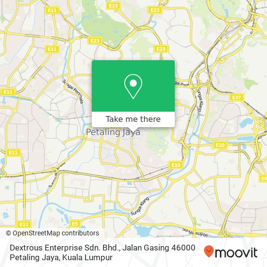 Dextrous Enterprise Sdn. Bhd., Jalan Gasing 46000 Petaling Jaya map