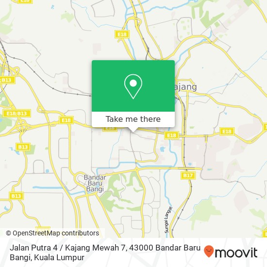 Jalan Putra 4 / Kajang Mewah 7, 43000 Bandar Baru Bangi map