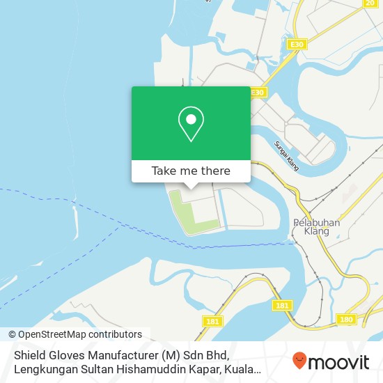 Shield Gloves Manufacturer (M) Sdn Bhd, Lengkungan Sultan Hishamuddin Kapar map