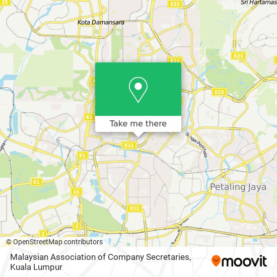 Malaysian Association of Company Secretaries map