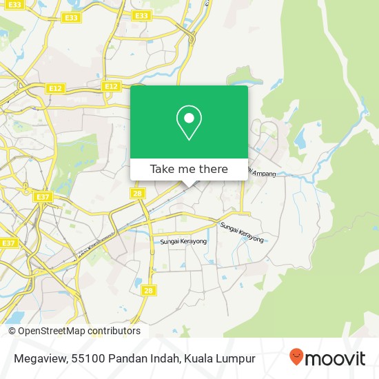 Megaview, 55100 Pandan Indah map