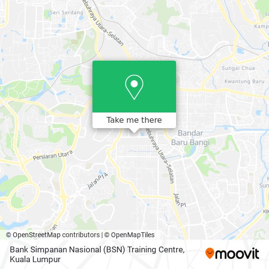 Peta Bank Simpanan Nasional (BSN) Training Centre