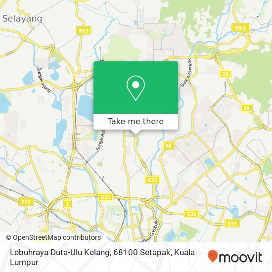 Peta Lebuhraya Duta-Ulu Kelang, 68100 Setapak